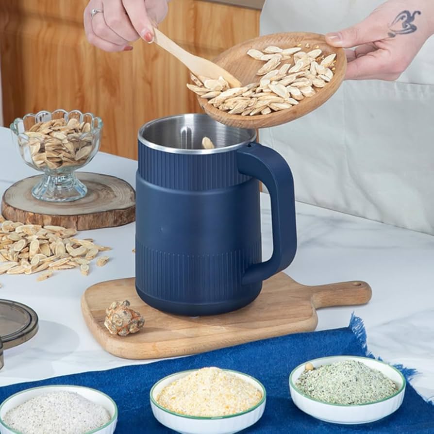 Capacity Electric Grinder Electric Grinder Machine Electric Meat Grinder with Handle Nut Grinder for All Nuts (Color : Blue)