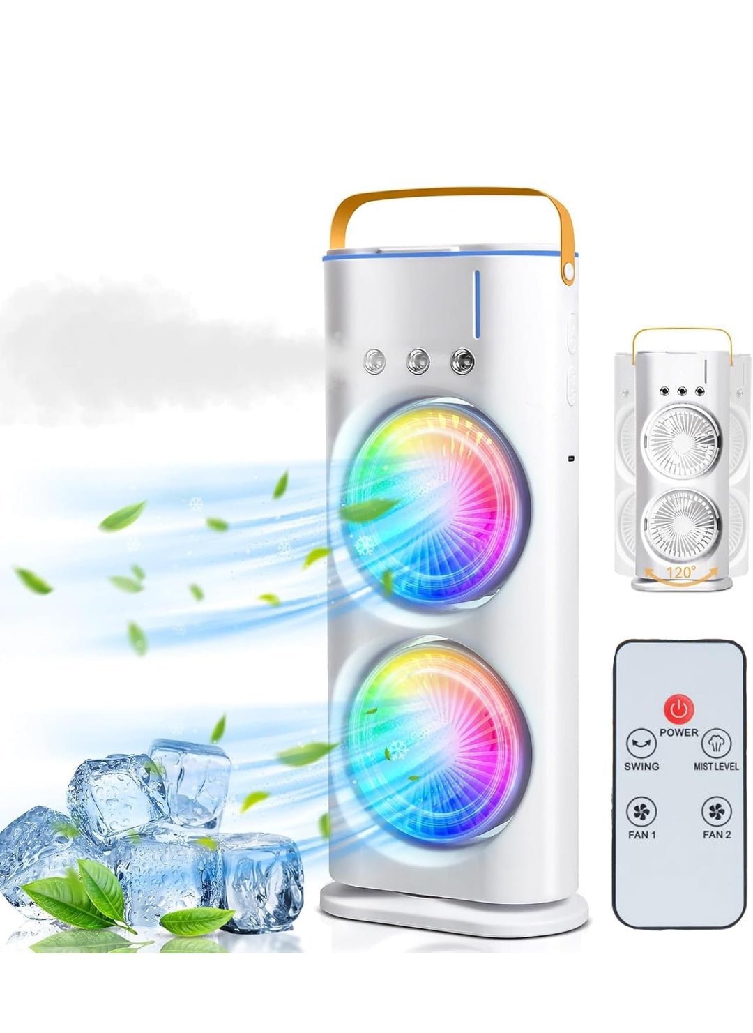 2025 New Oumffy 4000mAh Double Ended Spray Fan, Cold Air Fan
