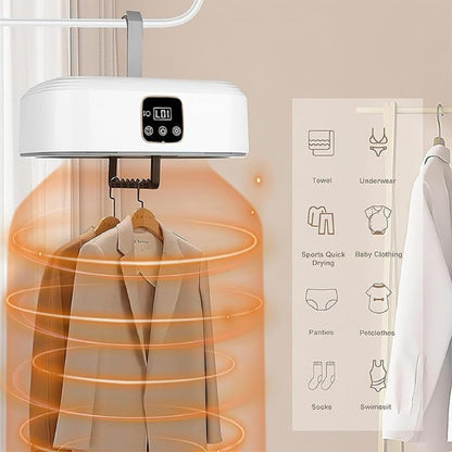 Electric Cloth Warmer - Portable Cloth Warming Machine for Home, Warming Bag, and Towel Rack - Automatic Wet Clothing Air Warmer,White,Acrylonitrile Butadiene Styrene Dryer